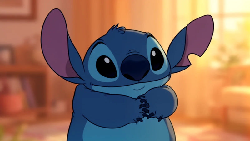Ohana signifie famille, illustré par Stitch tout câlin