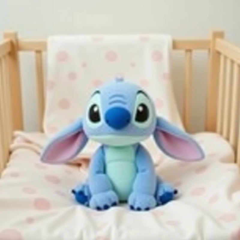 Peluche Stitch douce dans une chambre de bébé