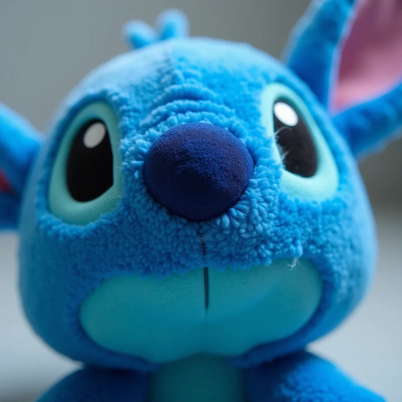 Peluche Stitch de qualité, tissu doux et coutures soignées