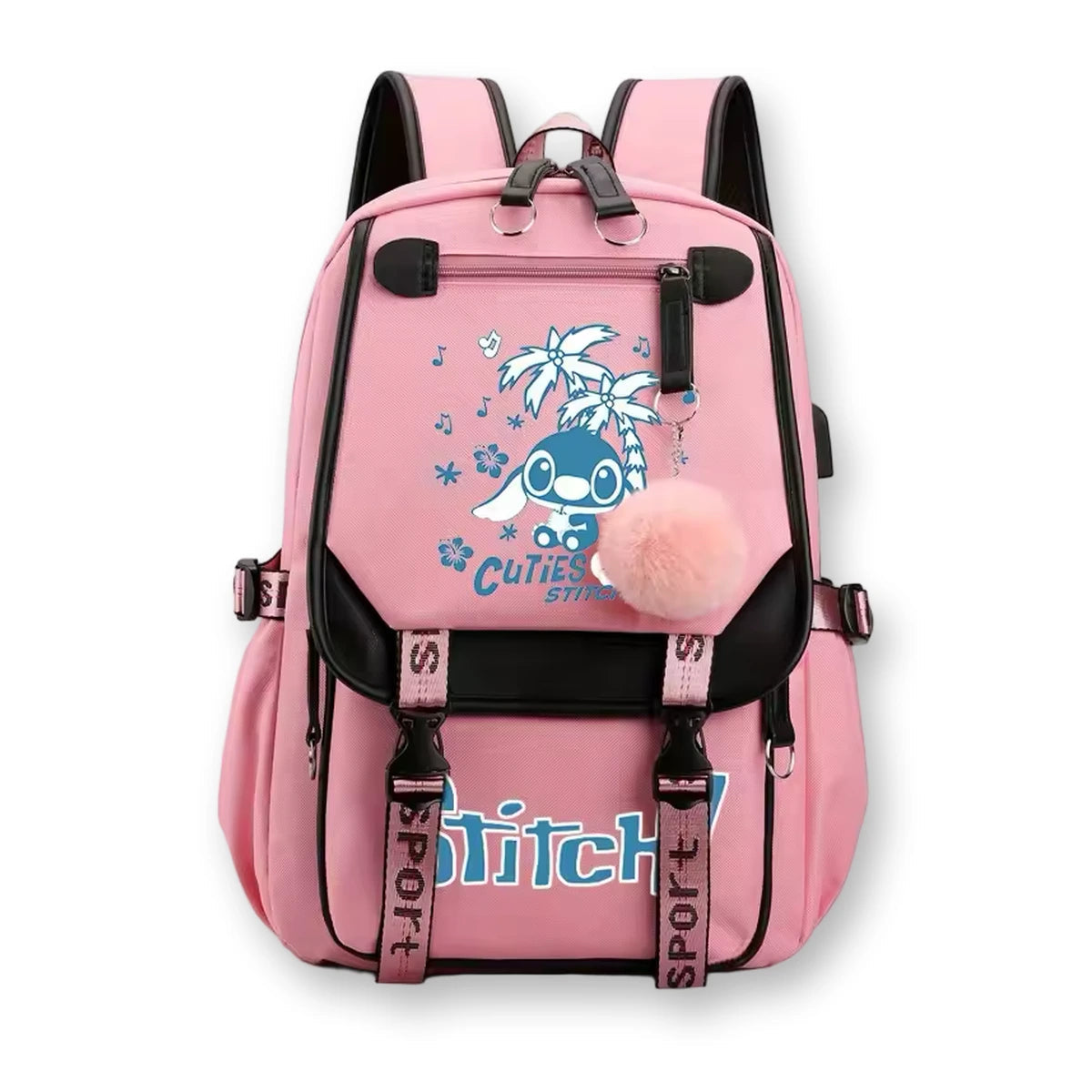 Cartable Stitch rose, sac d'école imprimé Stitch