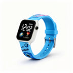 Montre connectée Stitch enfant, écran LED numérique, bracelet silicone bleu imprimé Stitch
