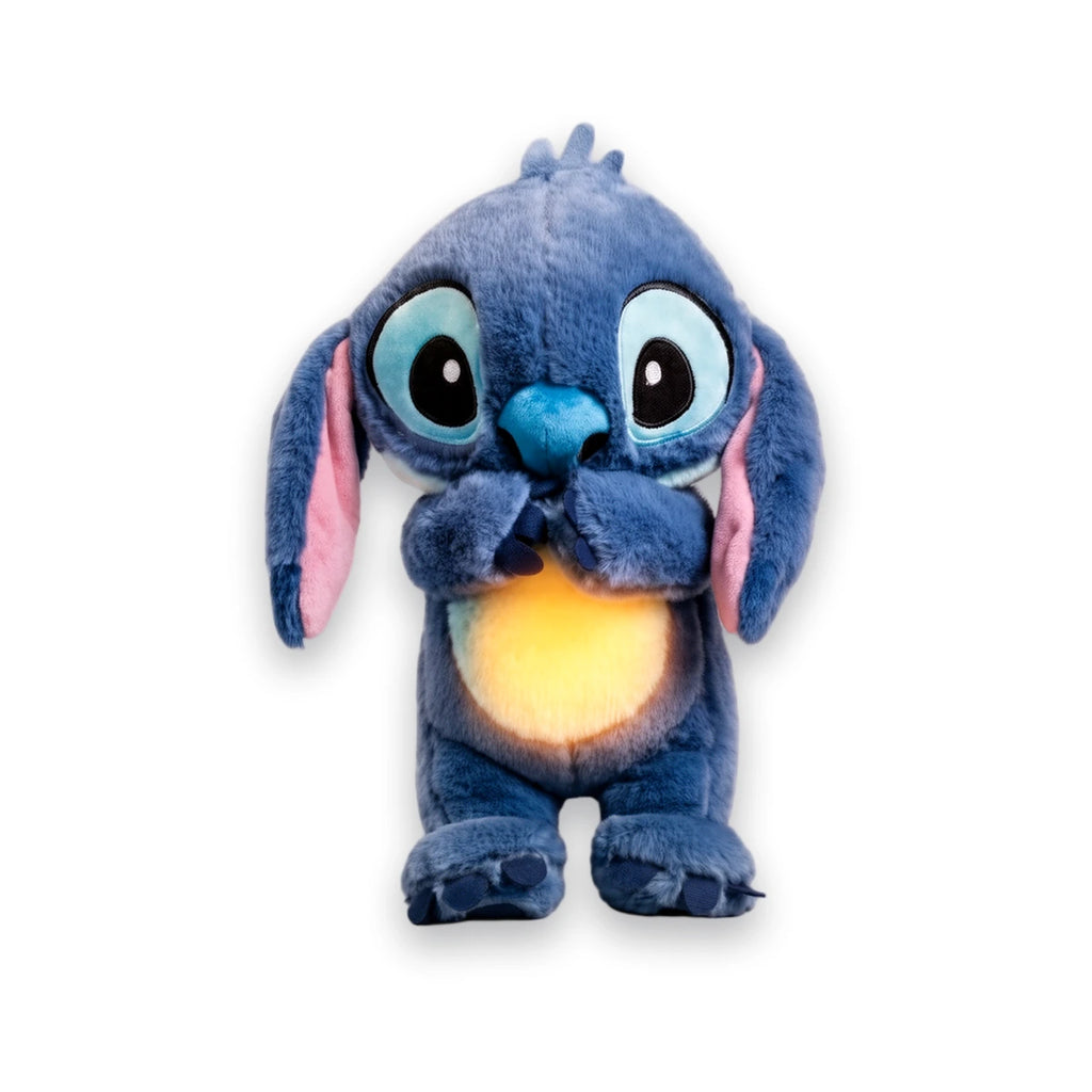 Peluche Stitch qui respire bleue, veilleuse au ventre lumineux